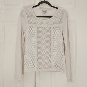 Lucky Brand White Long Sleeve Top M